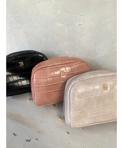 LIPSERVICE（リップサービス）の「LSプレートポーチ（ハンドバッグ・レディース・アイボリー/ブラック/ピンク・FREE）」の5枚目の写真