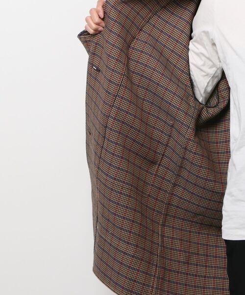 A BATHING APE（アベイシングエイプ）の「BPY BONDED CHECK COAT（チェスターコート・レディース・ブラック・X-SMALL）」の4枚目の写真