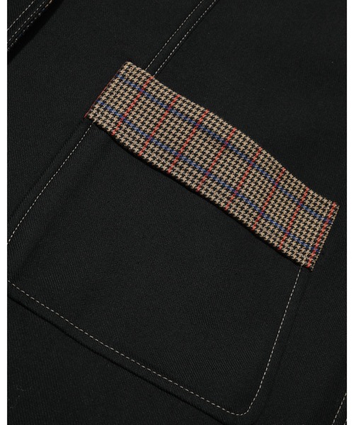 A BATHING APE（アベイシングエイプ）の「BPY BONDED CHECK COAT（チェスターコート・レディース・ブラック・X-SMALL）」の6枚目の写真