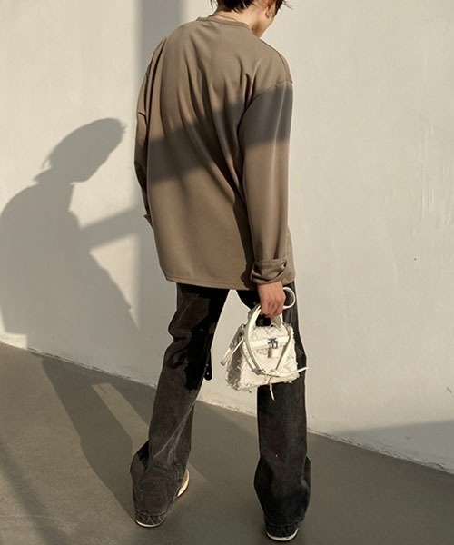 WESTBOY(ウエストボーイ)の「ルーズシルエットノーカラーシャツ WOG22S1TP06 【WB ORIGINALS】(シャツ/ブラウス・メンズ・グリーン/ブラウン/ブラック/ホワイト・M/L/XL)」の18枚目の写真