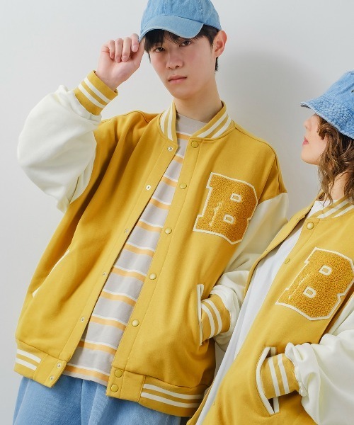 improves(インプローブス)の「TC裏毛 ワッペン刺繍 オーバーサイズ スタジャン(スタジャン・メンズ・B/C/A/E/D・LARGE/MEDIUM/X-LARGE)」の18枚目の写真