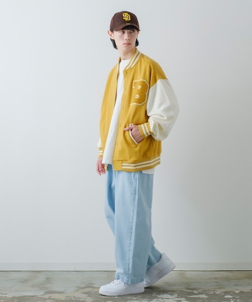 improves(インプローブス)の「TC裏毛 ワッペン刺繍 オーバーサイズ スタジャン(スタジャン・メンズ・B/C/A/E/D・LARGE/MEDIUM/X-LARGE)」の22枚目の写真