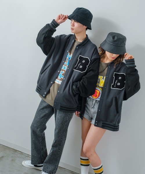 improves(インプローブス)の「TC裏毛 ワッペン刺繍 オーバーサイズ スタジャン(スタジャン・メンズ・B/C/A/E/D・LARGE/MEDIUM/X-LARGE)」の13枚目の写真