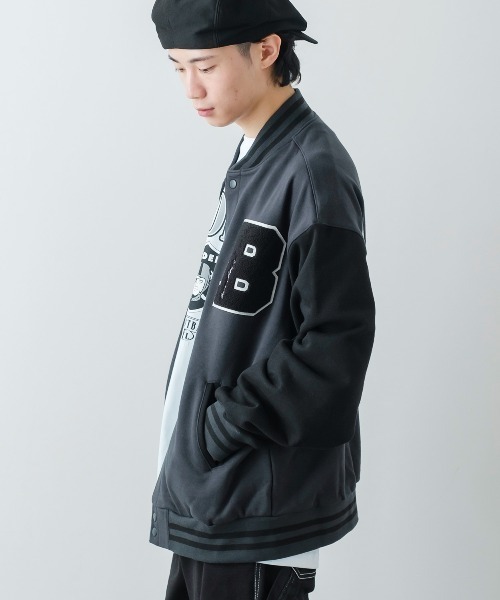 improves(インプローブス)の「TC裏毛 ワッペン刺繍 オーバーサイズ スタジャン(スタジャン・メンズ・B/C/A/E/D・LARGE/MEDIUM/X-LARGE)」の15枚目の写真