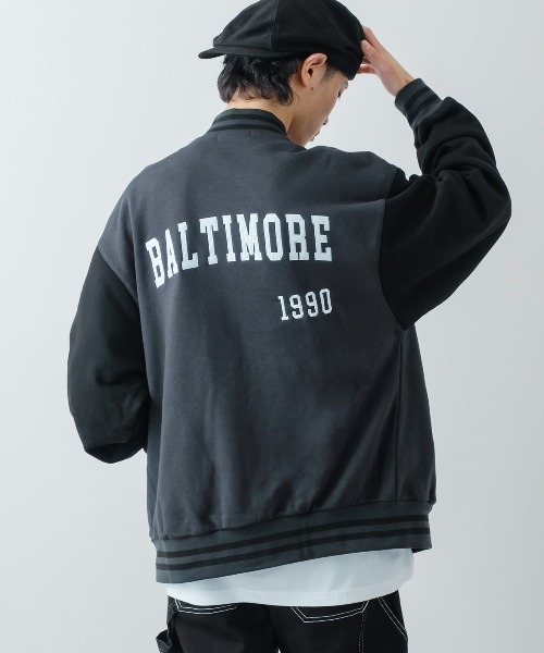 improves(インプローブス)の「TC裏毛 ワッペン刺繍 オーバーサイズ スタジャン(スタジャン・メンズ・B/C/A/E/D・LARGE/MEDIUM/X-LARGE)」の16枚目の写真