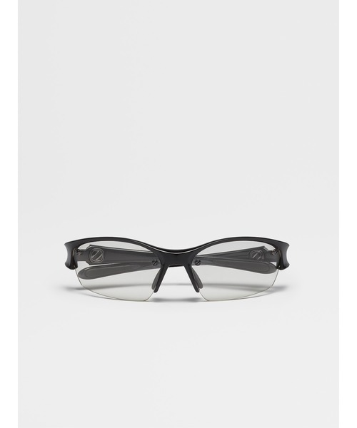 ZEGNA(ゼニア)の「ブラック インジェクション セミリムレス サングラス(サングラス・メンズ・ブラック・ONESIZE)」の1枚目の写真