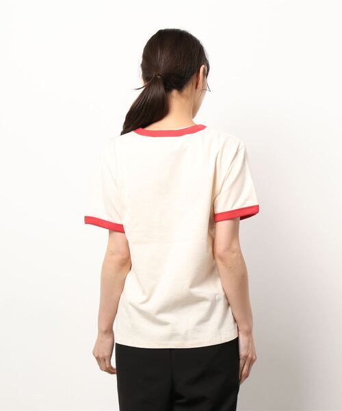Lee(リー)の「【Lee】リンガーTシャツ(Tシャツ/カットソー・レディース・ホワイト・L/M)」の3枚目の写真