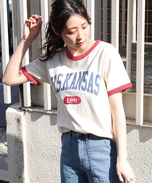 Lee（リー）の「【Lee】リンガーTシャツ（Tシャツ/カットソー