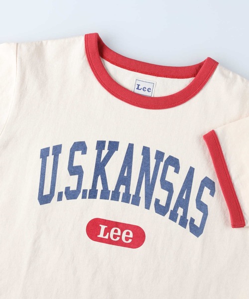 Lee(リー)の「【Lee】リンガーTシャツ(Tシャツ/カットソー・レディース・ホワイト・L/M)」の6枚目の写真