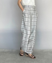 audrey and john wad | 裏付き2タックチェックパンツ(その他パンツ)