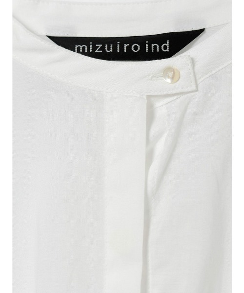 mizuiroind（ミズイロインド）の「mizuiro ind スタンドカラーフレアロングワンピース（ワンピース・レディース・オフホワイト/ブラック/チャコールグレー/グレー/ベージュ/ブルー/ライトグレー/ライトブルー/ネイビー・FREE）」の10枚目の写真