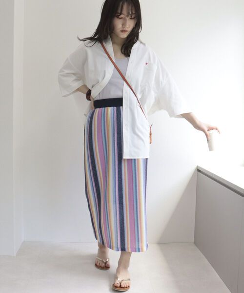 fredy repit(フレディレピ)の「【WEB限定カラーあり】ハート刺繍ストライプシャツ(シャツ/ブラウス・レディース・オフホワイト/ブルー系その他/イエロー系その他/ピンク系その他/オレンジ系その他・38)」の7枚目の写真