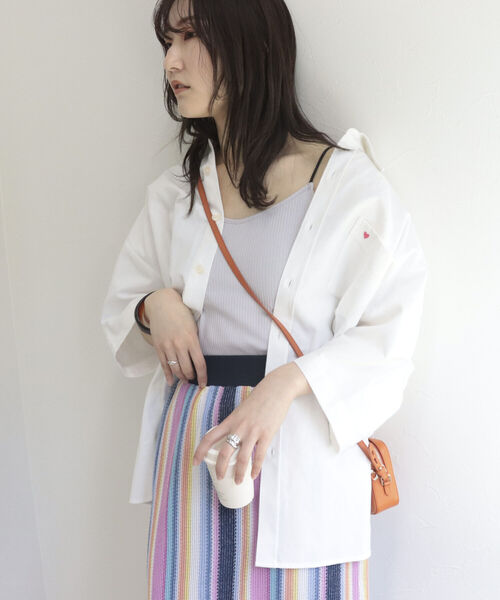 fredy repit(フレディレピ)の「【WEB限定カラーあり】ハート刺繍ストライプシャツ(シャツ/ブラウス・レディース・オフホワイト/ブルー系その他/イエロー系その他/ピンク系その他/オレンジ系その他・38)」の9枚目の写真