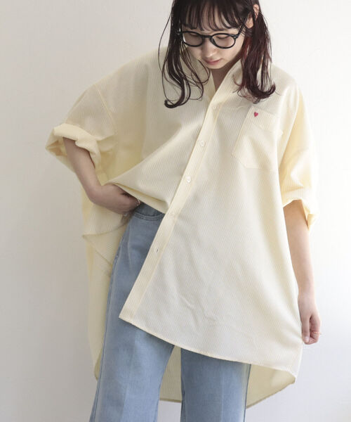 fredy repit(フレディレピ)の「【WEB限定カラーあり】ハート刺繍ストライプシャツ(シャツ/ブラウス・レディース・オフホワイト/ブルー系その他/イエロー系その他/ピンク系その他/オレンジ系その他・38)」の15枚目の写真