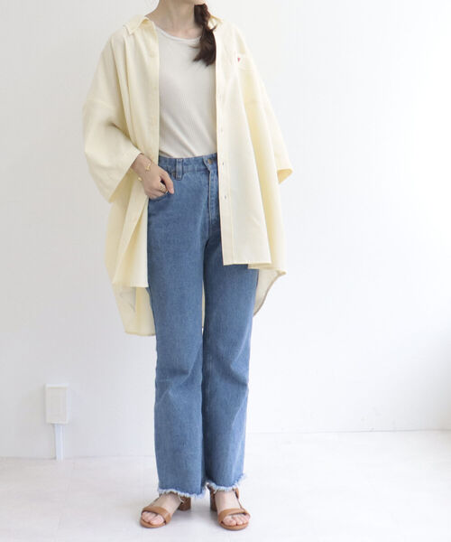 fredy repit(フレディレピ)の「【WEB限定カラーあり】ハート刺繍ストライプシャツ(シャツ/ブラウス・レディース・オフホワイト/ブルー系その他/イエロー系その他/ピンク系その他/オレンジ系その他・38)」の18枚目の写真