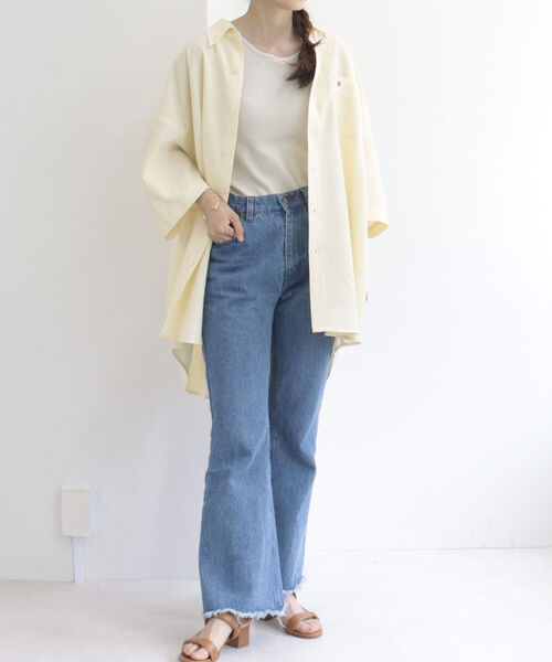 fredy repit(フレディレピ)の「【WEB限定カラーあり】ハート刺繍ストライプシャツ(シャツ/ブラウス・レディース・オフホワイト/ブルー系その他/イエロー系その他/ピンク系その他/オレンジ系その他・38)」の19枚目の写真