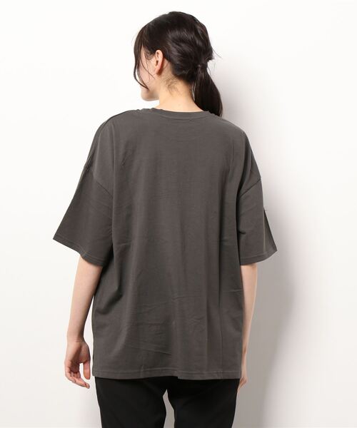 SpRay(スプレイ)の「カレッジ BIG Tシャツ(Tシャツ/カットソー・レディース・オフホワイト/ピンク/ブルー/グリーン/オートミール/スミクロ・FREE)」の8枚目の写真
