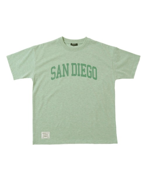 GLAZOS(グラソス)の「カラー杢天竺・接触冷感ドロップショルダーカレッジロゴ半袖Tシャツ(Tシャツ/カットソー・キッズ・パープル/オレンジ/ブルー/グリーン・130cm/140cm/150cm/160cm/170cm)」の16枚目の写真