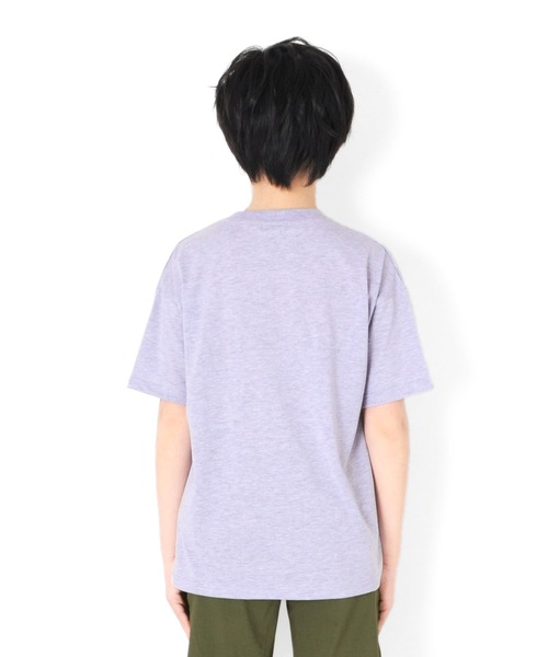 GLAZOS(グラソス)の「カラー杢天竺・接触冷感ドロップショルダーカレッジロゴ半袖Tシャツ(Tシャツ/カットソー・キッズ・パープル/オレンジ/ブルー/グリーン・130cm/140cm/150cm/160cm/170cm)」の18枚目の写真