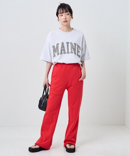 FREAK'S STORE（フリークスストア）の「フラワーワッペンロゴ半袖Tシャツ（Tシャツ/カットソー・レディース・杢グレー/マスタード/オフホワイト/ブラック/その他35・ﾌﾘ-）」の13枚目の写真