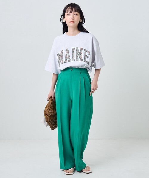 FREAK'S STORE（フリークスストア）の「フラワーワッペンロゴ半袖Tシャツ（Tシャツ/カットソー・レディース・杢グレー/マスタード/オフホワイト/ブラック/その他35・ﾌﾘ-）」の15枚目の写真