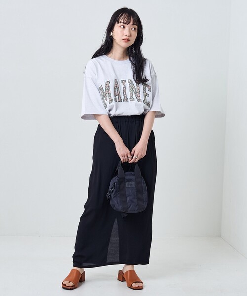 FREAK'S STORE（フリークスストア）の「フラワーワッペンロゴ半袖Tシャツ（Tシャツ/カットソー・レディース・杢グレー/マスタード/オフホワイト/ブラック/その他35・ﾌﾘ-）」の17枚目の写真