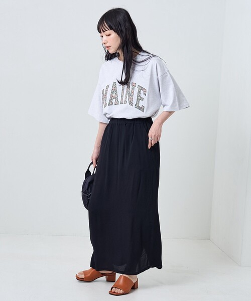 FREAK'S STORE（フリークスストア）の「フラワーワッペンロゴ半袖Tシャツ（Tシャツ/カットソー・レディース・杢グレー/マスタード/オフホワイト/ブラック/その他35・ﾌﾘ-）」の18枚目の写真