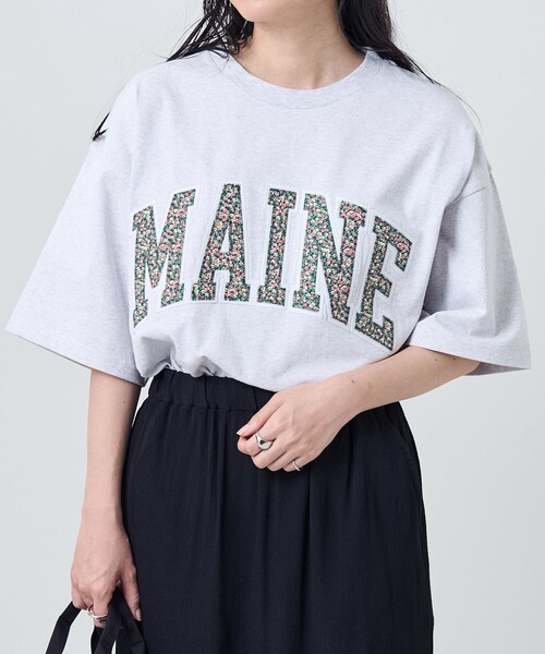 FREAK'S STORE（フリークスストア）の「フラワーワッペンロゴ半袖Tシャツ（Tシャツ/カットソー・レディース・杢グレー/マスタード/オフホワイト/ブラック/その他35・ﾌﾘ-）」の20枚目の写真