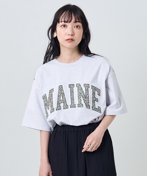 FREAK'S STORE（フリークスストア）の「フラワーワッペンロゴ半袖Tシャツ（Tシャツ/カットソー・レディース・杢グレー/マスタード/オフホワイト/ブラック/その他35・ﾌﾘ-）」の21枚目の写真