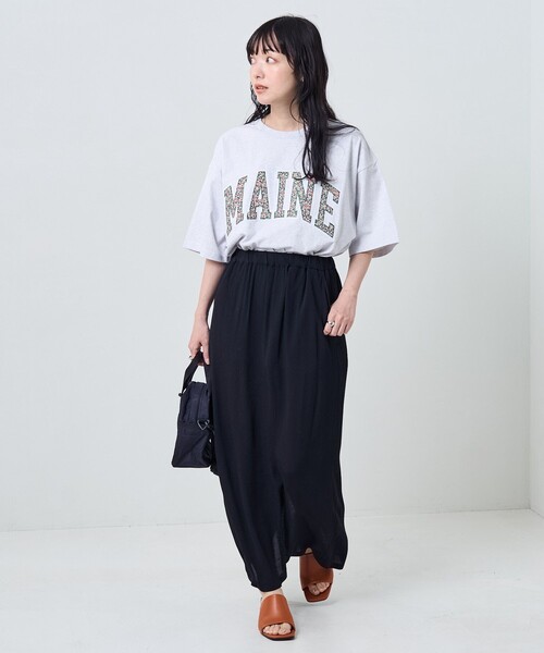 FREAK'S STORE（フリークスストア）の「フラワーワッペンロゴ半袖Tシャツ（Tシャツ/カットソー・レディース・杢グレー/マスタード/オフホワイト/ブラック/その他35・ﾌﾘ-）」の22枚目の写真