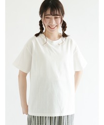 Samansa Mos2 | ロゴ刺繍Tシャツ(Tシャツ/カットソー)