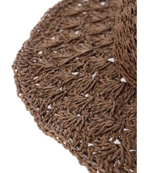 Green　Parks（グリーンパークス）の「・ツバヒロクロシェハット（ハット・レディース・ブラウン/ナチュラル・FREE）」の9枚目の写真