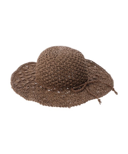 Green　Parks（グリーンパークス）の「・ツバヒロクロシェハット（ハット・レディース・ブラウン/ナチュラル・FREE）」の14枚目の写真