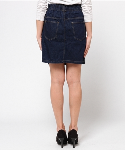 mystic（ミスティック）の「デニムタイトスカート（スカート・レディース・ネイビー/ブルー/ホワイト・1/2）」の6枚目の写真