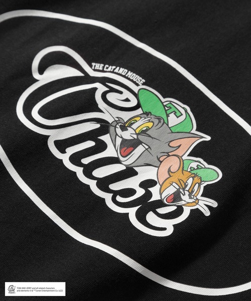 Tom&Jerry(トムアンドジェリー)の「【TOM&JERRY/トムとジェリー】バックプリント オーバルロゴ リンガー半袖Tシャツ/ ワンポイント刺繍/ ビッグシルエット(Tシャツ/カットソー・レディース・ブラック/グレー/ホワイト×レッド/ホワイト×ブルー・M/L/XL)」の12枚目の写真