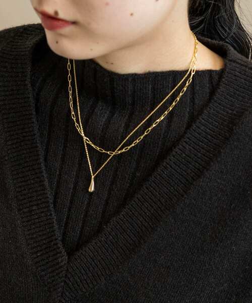 SMELLY（スメリー）の「ドロップメタル2レンネックレス（ネックレス・レディース・ゴールド・-）」の5枚目の写真