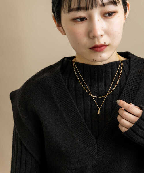 SMELLY（スメリー）の「ドロップメタル2レンネックレス（ネックレス・レディース・ゴールド・-）」の7枚目の写真