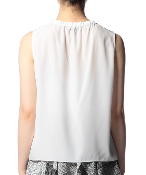 ASTRAET（アストラット）の「ASTRAET(アストラット) アシンメトリーノースリーブブラウス◆（シャツ/ブラウス・レディース・ホワイト/ナチュラル/ブラック・フリー）」の12枚目の写真