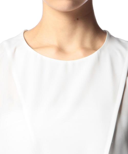 ASTRAET（アストラット）の「ASTRAET(アストラット) アシンメトリーノースリーブブラウス◆（シャツ/ブラウス・レディース・ホワイト/ナチュラル/ブラック・フリー）」の13枚目の写真