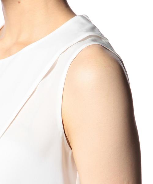 ASTRAET（アストラット）の「ASTRAET(アストラット) アシンメトリーノースリーブブラウス◆（シャツ/ブラウス・レディース・ホワイト/ナチュラル/ブラック・フリー）」の14枚目の写真