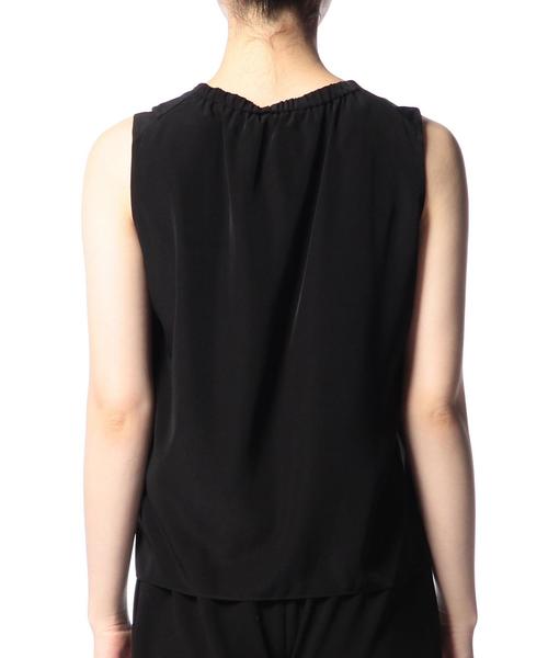 ASTRAET（アストラット）の「ASTRAET(アストラット) アシンメトリーノースリーブブラウス◆（シャツ/ブラウス・レディース・ホワイト/ナチュラル/ブラック・フリー）」の5枚目の写真