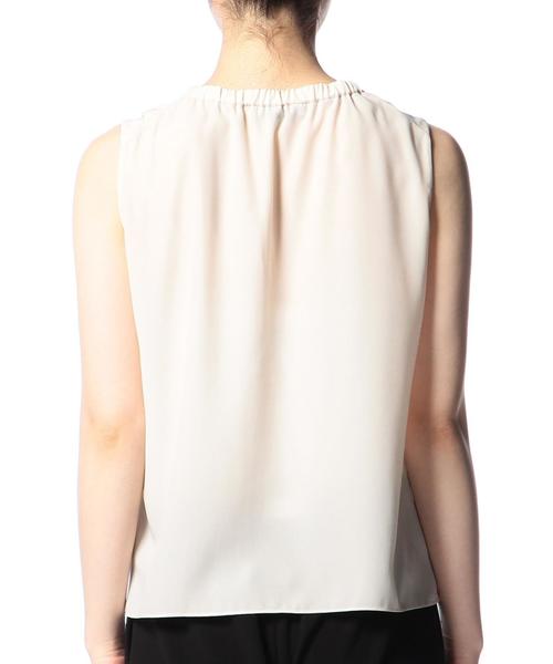 ASTRAET（アストラット）の「ASTRAET(アストラット) アシンメトリーノースリーブブラウス◆（シャツ/ブラウス・レディース・ホワイト/ナチュラル/ブラック・フリー）」の7枚目の写真