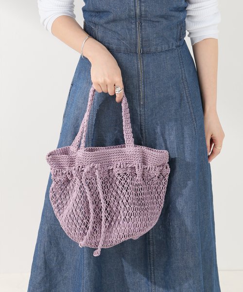IENA（イエナ）の「【BAGMATI/バグマティ】クロシェラウンドバッグ（ハンドバッグ・レディース・イエロー/オレンジ/グリーン/ラベンダー・FREE）」の15枚目の写真