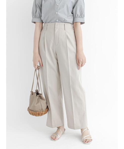 Te chichi（テチチ）の「麻混キャンバスワイドパンツ（その他パンツ・レディース・ネイビー/ベージュ/グリーン・MEDIUM/SMALL）」の4枚目の写真