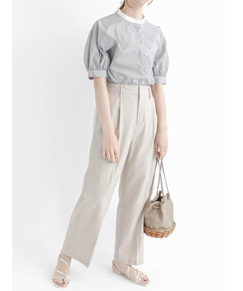 Te chichi（テチチ）の「麻混キャンバスワイドパンツ（その他パンツ・レディース・ネイビー/ベージュ/グリーン・MEDIUM/SMALL）」の5枚目の写真