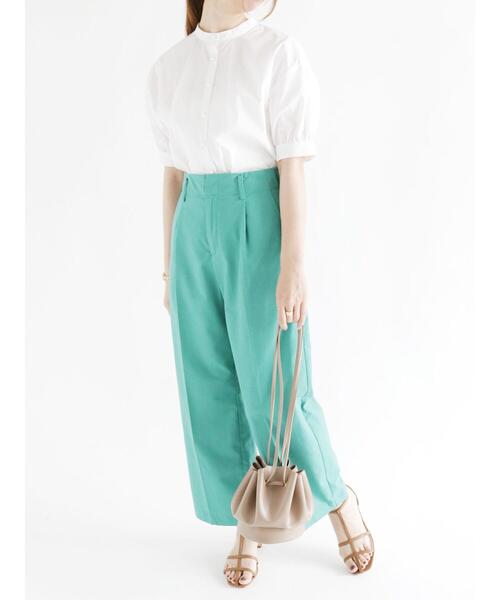 Te chichi（テチチ）の「麻混キャンバスワイドパンツ（その他パンツ・レディース・ネイビー/ベージュ/グリーン・MEDIUM/SMALL）」の6枚目の写真