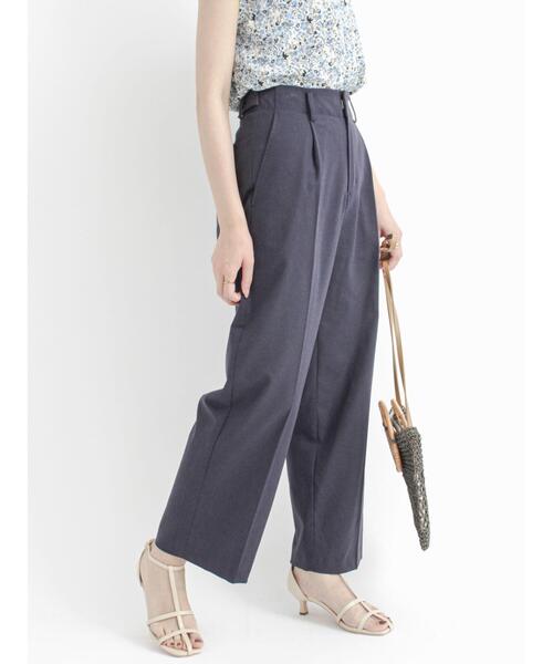 Te chichi（テチチ）の「麻混キャンバスワイドパンツ（その他パンツ・レディース・ネイビー/ベージュ/グリーン・MEDIUM/SMALL）」の7枚目の写真