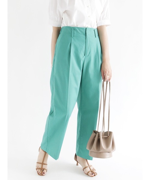 Te chichi（テチチ）の「麻混キャンバスワイドパンツ（その他パンツ・レディース・ネイビー/ベージュ/グリーン・MEDIUM/SMALL）」の2枚目の写真