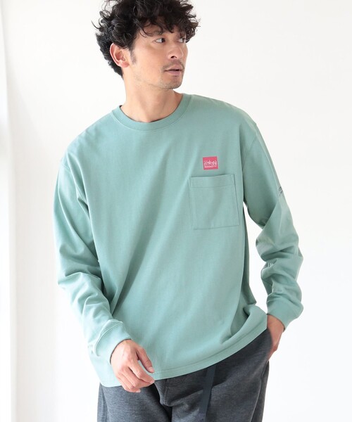 Manhattan Portage（マンハッタンポーテージ）の「Manhattan Portage / Long Sleeve Logo Print T-Shirt（Tシャツ/カットソー・メンズ・ホワイト/ブラック/ミント・SMALL/MEDIUM/LARGE）」の7枚目の写真