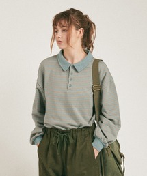 MUHET | ボーダーポロスウェット(スウェット)